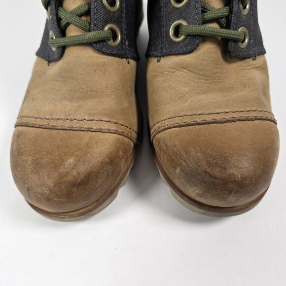 Sorel Boots Womens Size 8 PDX Wedge Ankle Bootie Hidden Heel Gray Brown NL2174 - Picture 3 of 9